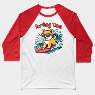 Surfing dog Baseball T-Shirt